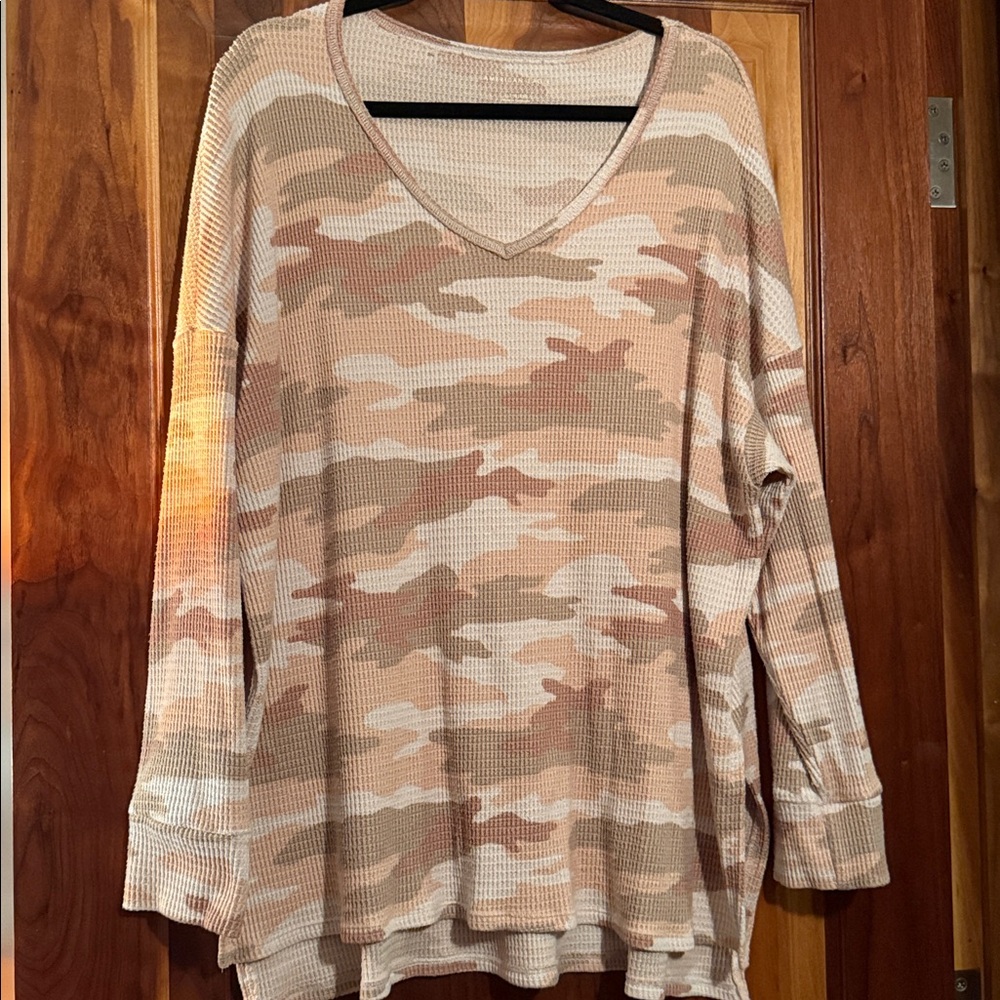 AMERICAN EAGLE | Women's Waffle Vneck Tunic size XL